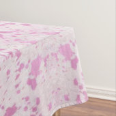 Roze en witte Koeienhuid Western land Tafelkleed (Voorbeeld)