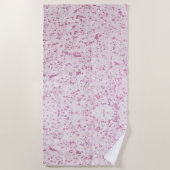 Roze en witte koeienhuid western strandlaken (Voorkant)