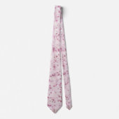 Roze en witte koeienhuid western stropdas (Voorkant)