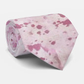 Roze en witte koeienhuid western stropdas (Opgerold)