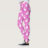 Roze en witte konijnenkonijn leggings (Links)
