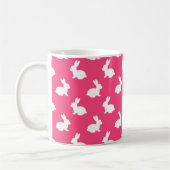 Roze en witte konijntjes koffie Mok (Links)