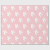 Roze en witte, kookvaste wandelpapier cadeaupapier (Vlak)