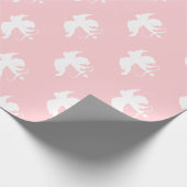 Roze en witte, kookvaste wandelpapier cadeaupapier (Hoek)