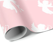 Roze en witte, kookvaste wandelpapier cadeaupapier (Rol Hoek)