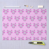 Roze en witte kosmos Bloed Heart-papier Tissuepapier (Craft)