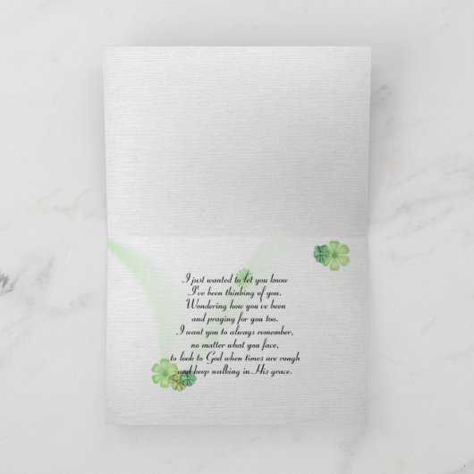 Roze en witte kosmos bloemen denken aan jou kaart (Binnen)