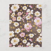 Roze en witte kosmos Chiyogami Briefkaart (Voorkant)