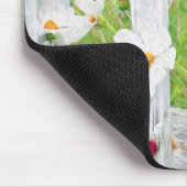 roze en witte kosmosbloemen muismat (Hoek)