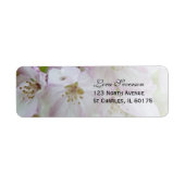 Roze en witte krab Apple Blossoms Retouradres Etiket (Voorkant)