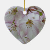 Roze en witte krab Apple Blossoms Verloving Keramisch Ornament (Achterkant)