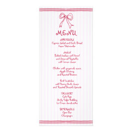 Roze en witte krabbel boog bruiloft kaart