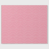 Roze en Witte Kralen Slag Cadeaupapier (Vlak)