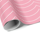 Roze en witte kralen swag  cadeaupapier (Rol Hoek)