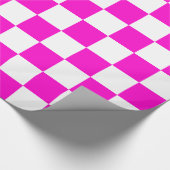 Roze en witte kringloop cadeaupapier (Hoek)