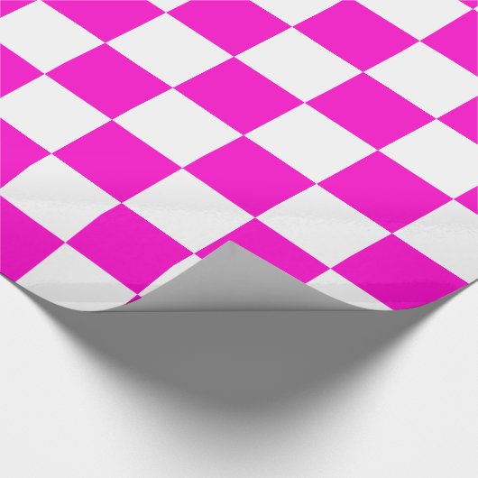 Roze en witte kringloop cadeaupapier (Hoek)