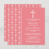 Roze en Witte Kruidengemeenschap of bevestiging Kaart (Voorkant / Achterkant)