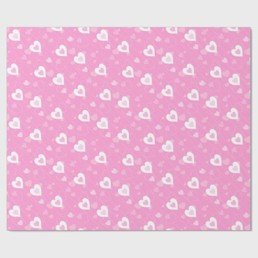 Roze en witte kunsten Patroonverlooppapier Cadeaupapier (Vlak)