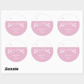 Roze en witte Label voor fijne kerst (Vel)