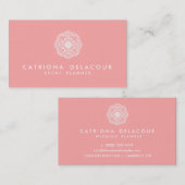 Roze en Witte Legant Marokkaans Logo Visitekaartje (Voorkant / Achterkant)