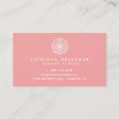 Roze en Witte Legant Marokkaans Logo Visitekaartje (Achterkant)