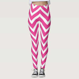 Roze en witte Leggings
