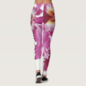 Roze en witte Leggings voor alles-over-druk (Achterkant)