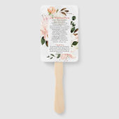 Roze en Witte Lelies, Rozen, Pioenrozen Bruiloft Handwaaier (Achterkant)