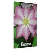 Roze en witte lente van Clematis Klembord (Rechts)