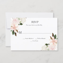 Roze en witte lenzen, Magnolias, Peonies RSVP Kaartje