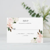 Roze en witte lenzen, Magnolias, Peonies RSVP Kaartje (Staand voorkant)