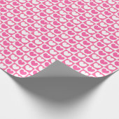 Roze en witte liefde Harten Valentijnsdag Cadeaupapier (Hoek)