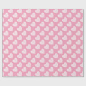 Roze en witte liefde Harten Valentijnsdag Cadeaupapier (Vlak)