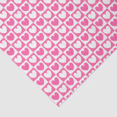 Roze en witte liefde Harten Valentijnsdag Tissuepapier (Detail)