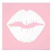 Roze en witte lips foto afdruk (Voorkant)