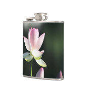 Roze en witte Lotus Flower Heupfles (Links)