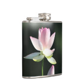 Roze en witte Lotus Flower Heupfles (Rechts)