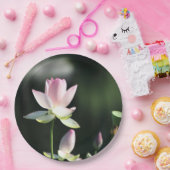 Roze en witte Lotus Flower Papieren Bordje (Feest)