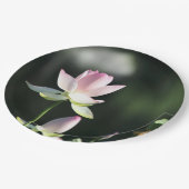 Roze en witte Lotus Flower Papieren Bordje (Gekanteld)