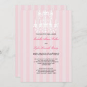 Roze en witte luchters Uitnodiging (Voorkant / Achterkant)