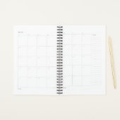 Roze en witte luidsprekermachine artiest Eyelash B Planner (Maandelijkse pagina's)