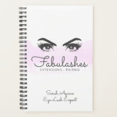 Roze en witte luidsprekermachine artiest Eyelash B Planner (Voorkant)
