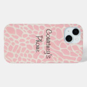 Roze en witte luipaard Case-Mate iPhone case (Achterkant (horizontaal))
