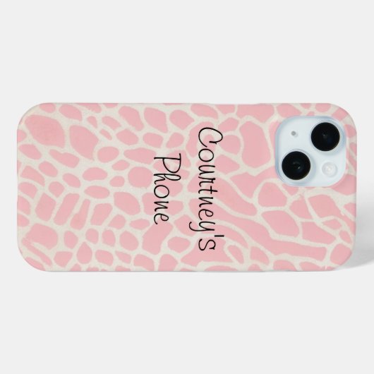 Roze en witte luipaard Case-Mate iPhone case (Achterkant (horizontaal))