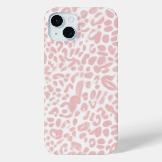 Roze en witte luipaard Case-Mate iPhone case (Achterkant)