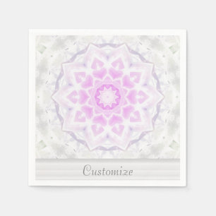 Roze en witte luis Kaleidoscoop Harten Napkins Servetten