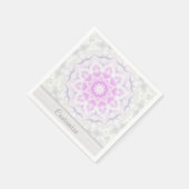 Roze en witte luis Kaleidoscoop Harten Napkins Servetten (Hoek)