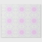 Roze en witte luis Kaleidoscoop Harten paper Cadeaupapier (Vlak)
