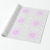 Roze en witte luis Kaleidoscoop Harten paper Cadeaupapier (Uitgerold)