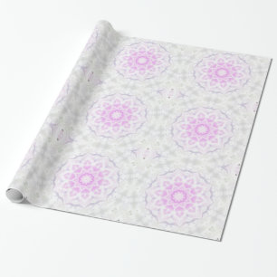 Roze en witte luis Kaleidoscoop Harten paper Cadeaupapier
